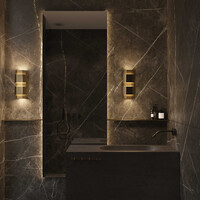 Wandlamp Martens & Meijer Monaco 10x26 Cm Hexagon Geborsteld Goud