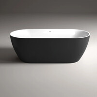 Vrijstaand Bad Sanilux Moon 180 cm Zwart Wit