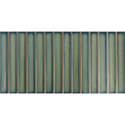 Mozaïek Stardos Bars 12.5x25 cm Glossy Green (Prijs per M2) 