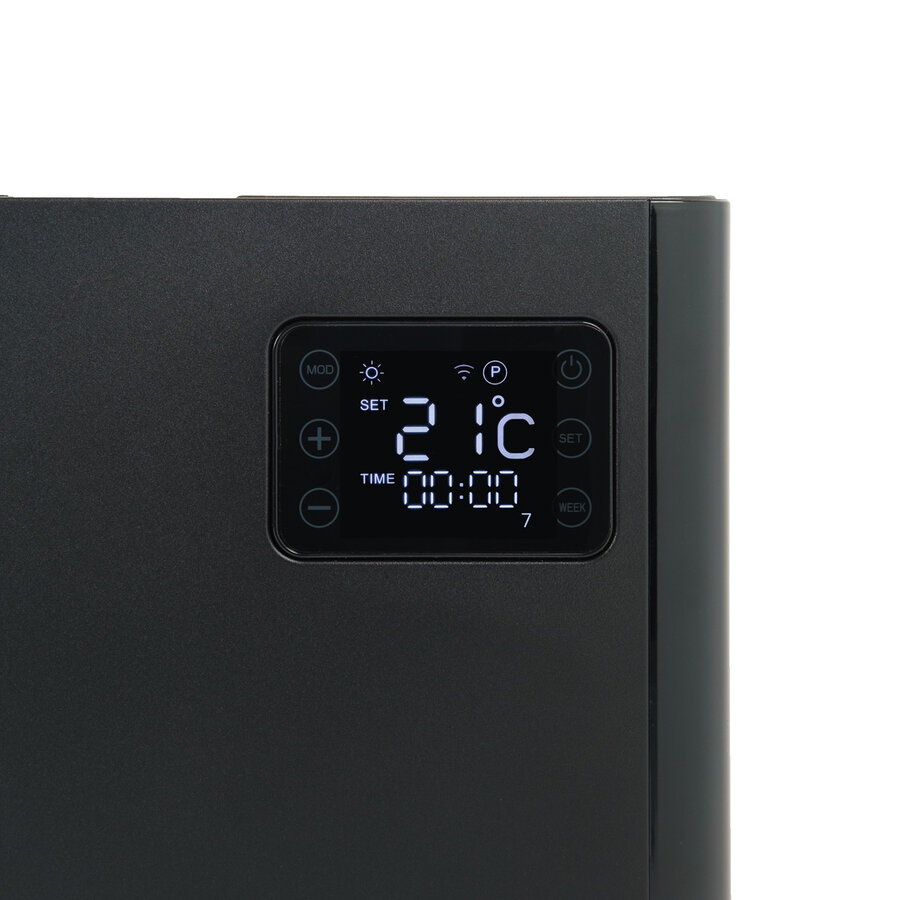 Convector Verwarming Eurom Sani Alutherm 1000W Voor in de Badkamer met Wi-Fi Zwart