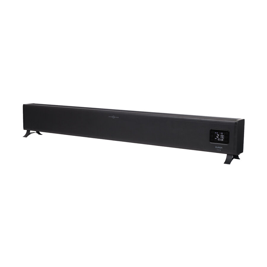 Convector Verwarming Eurom Alutherm Baseboard 2500W Laag Model met Wi-Fi Zwart