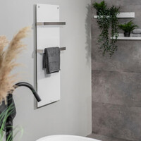 Infraroodpaneel Eurom Sani 1000W 127x55cm Badkamerverwarming Met Wi-Fi Wit