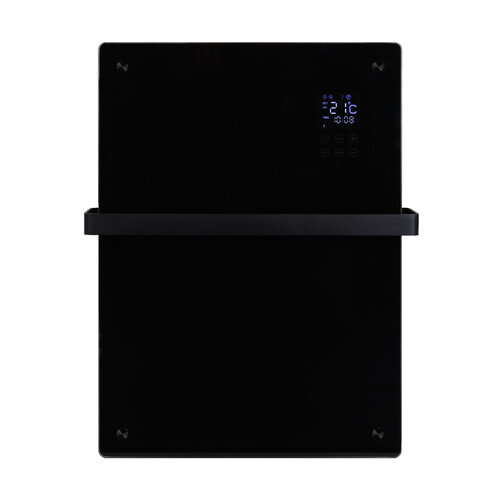 Convector Verwarming Eurom Alutherm Verre 800W Voor in de Badkamer met Wi-Fi en Glazen Behuizing Zwart 