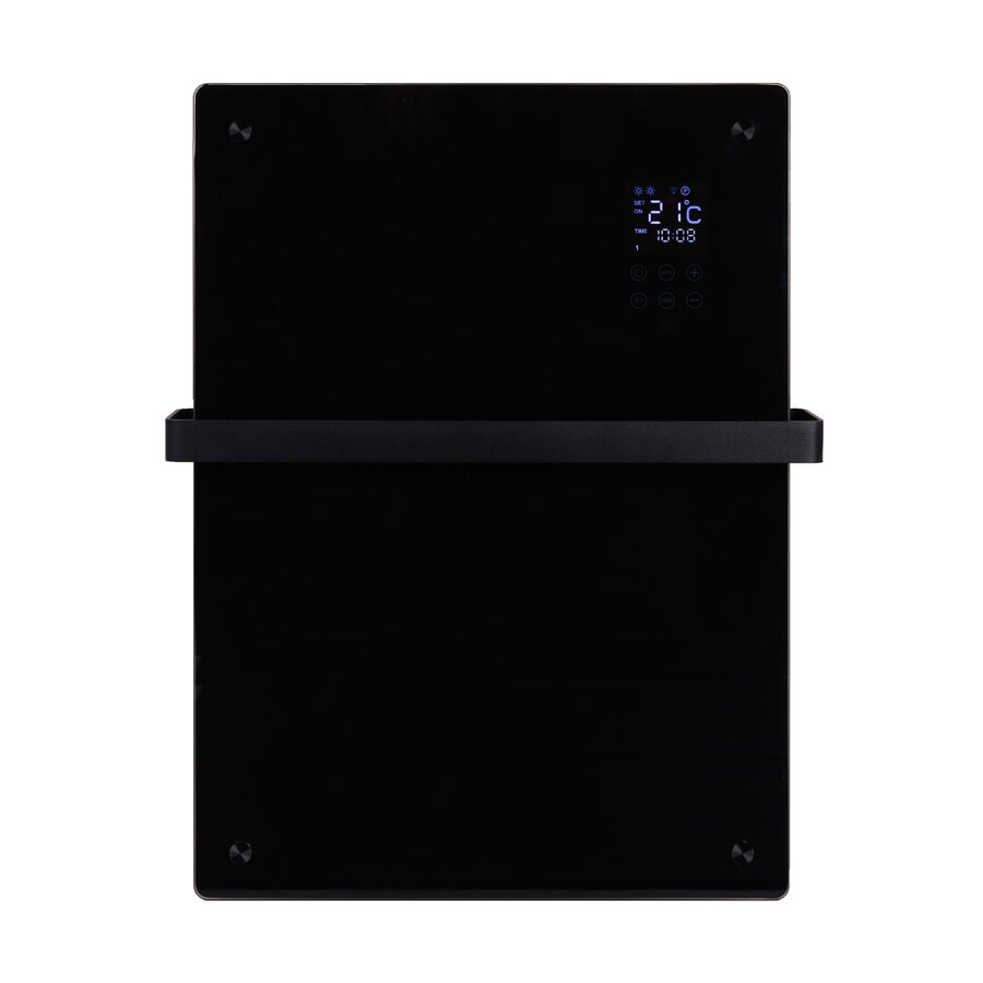 Convector Verwarming Eurom Alutherm Verre 800W Voor in de Badkamer met Wi-Fi en Glazen Behuizing Zwart