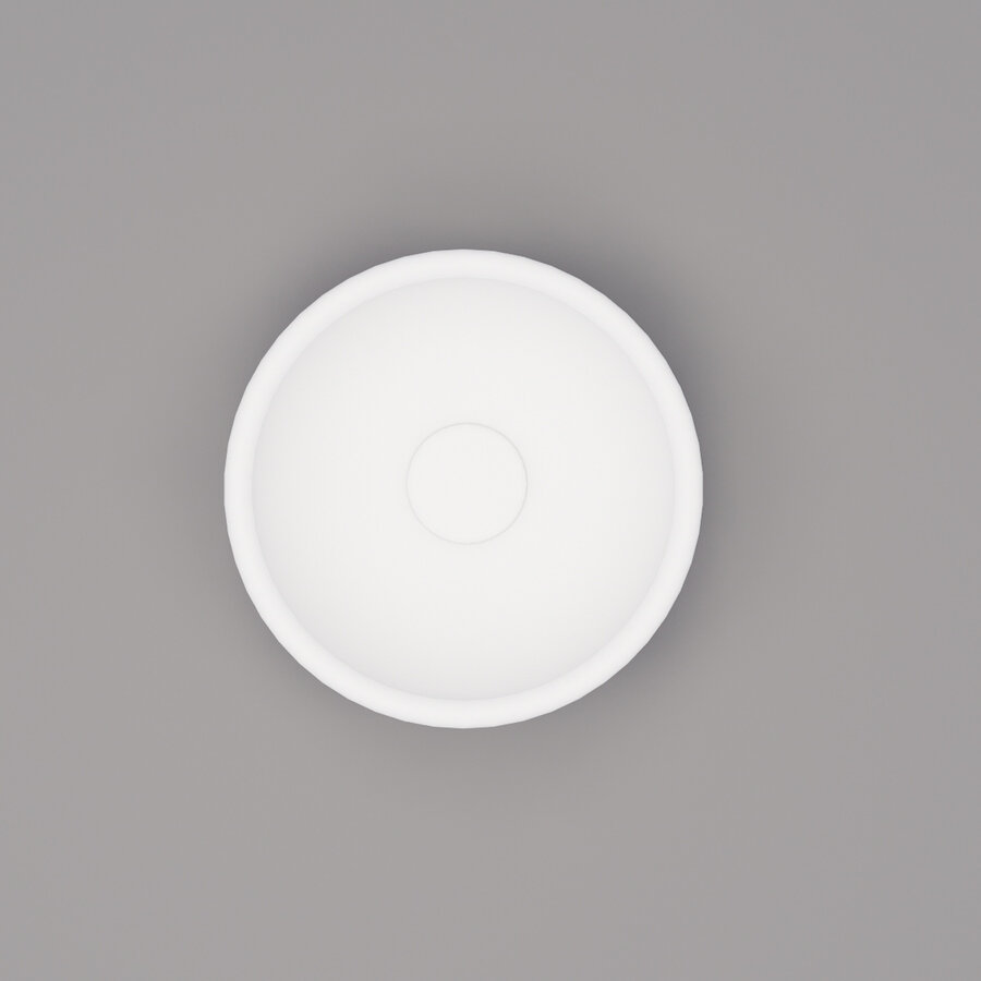 Waskom BWS Nox Mini 20 cm Solid Marmo Glans Wit