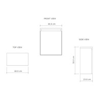 Fonteinmeubel BWS Meadow 40x50 cm Choco Eiken Incl. Topplaat Mat Zwart