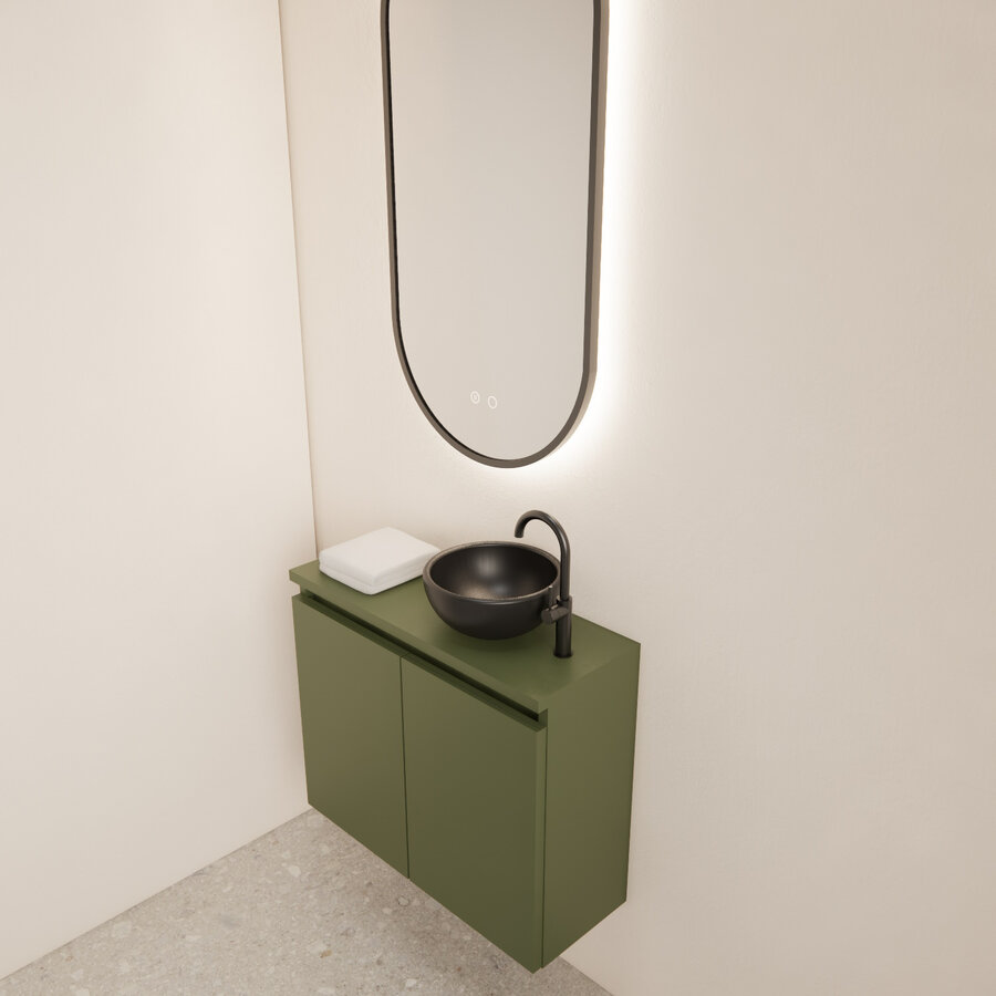 Fonteinmeubel BWS Meadow 60x50 cm Olijf Groen Incl. Topplaat