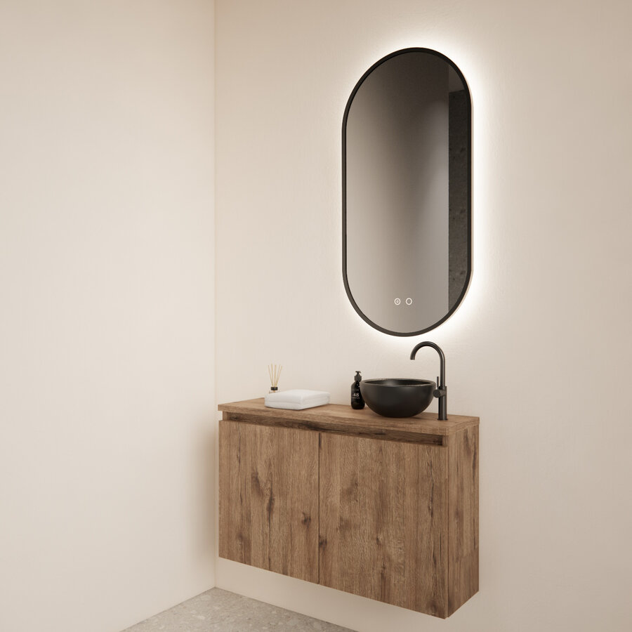 Fonteinmeubel BWS Meadow 80x50 cm Wellington Oak Incl. Topplaat