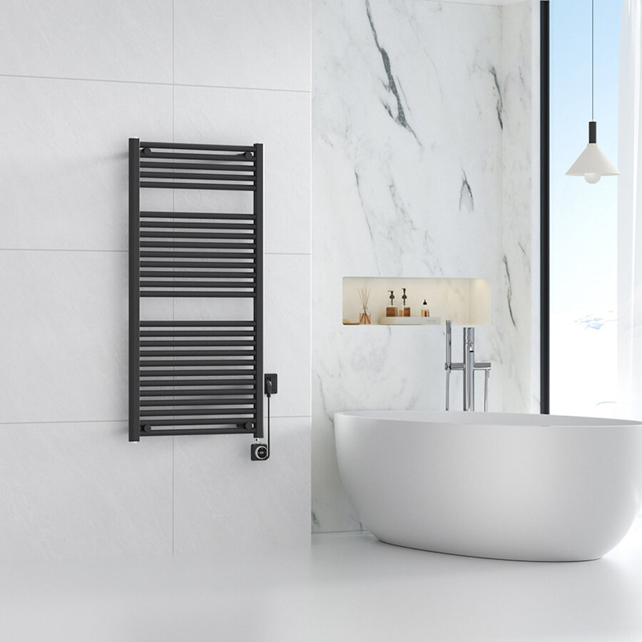 Elektrische Radiator Wiesbaden Elara 118.5x60 Cm Smart Wifi Mat Zwart