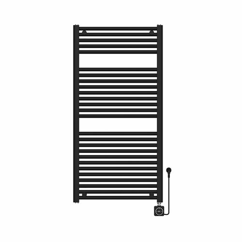 Elektrische Radiator BWS Lara 118.5x60 Cm Smart Wifi Mat Zwart 
