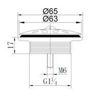 Afvoerplug BWS Luks 5/4 Mat Zwart