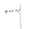 Sanilux Badset Inbouw Deluxe Sanilux Giles Met Box Thermostaat Geribbelde Knop Chroom