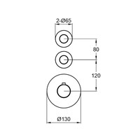 Badset Inbouw Deluxe Sanilux Giles Met Box Thermostaat Geribbelde Knop Chroom