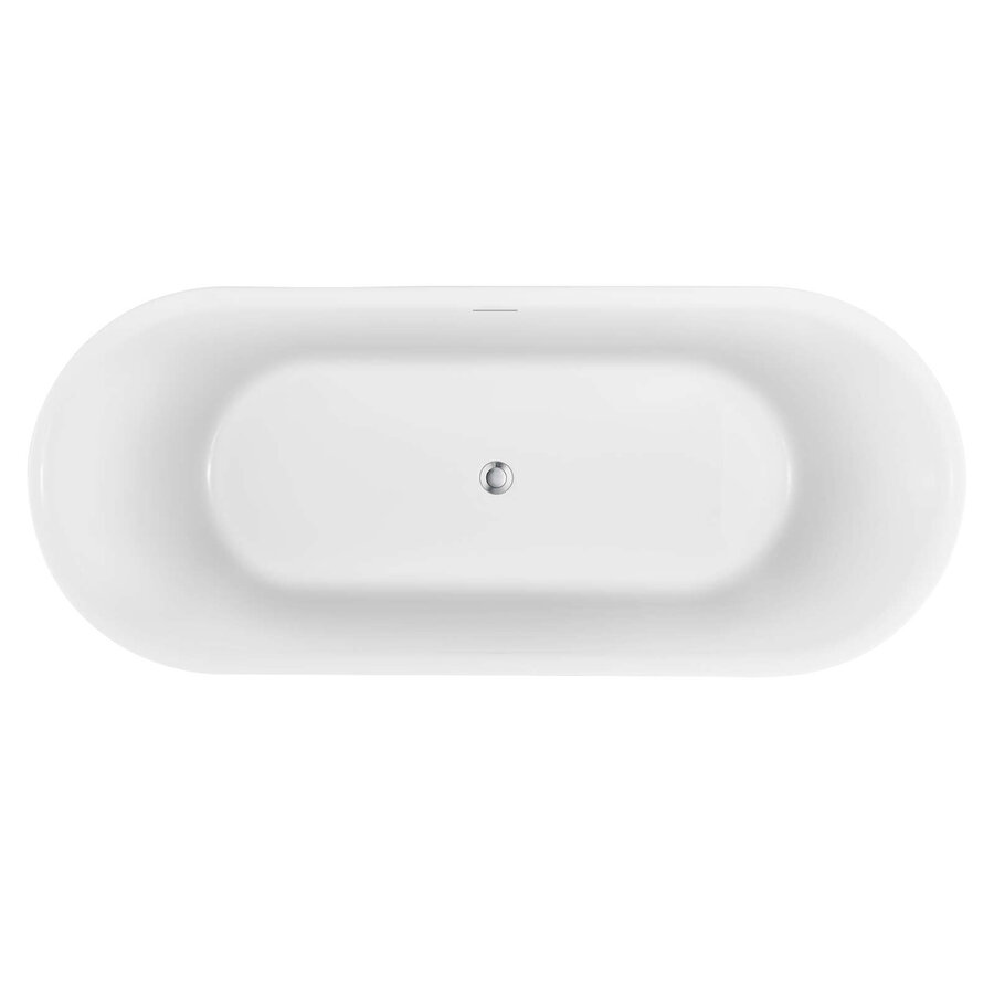 Vrijstaand Bad Luca Sanitair Primo Acryl 170x71x60 cm Incl. Afvoerset Glans Wit