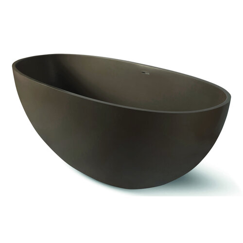Vrijstaand Bad Luca Sanitair Vasca Solid Surface 180x80x60 cm incl. Afvoerset Castagno 
