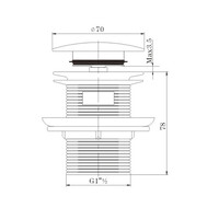 Clickwaste Luca Sanitair Vasca Mineral Stone Wit