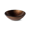 Luca Sanitair Waskom Luca Sanitair Vetro Rond 42x42x14,5 Gehard Glas Incl. Wastafelhouder Copper