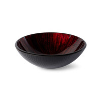 Waskom Luca Sanitair Vetro Rond 42x42x14,5 Gehard Glas Incl. Wastafelhouder Magma-Black