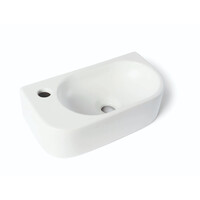 Fontein Luca Sanitair Ceramics 40x21,5x12 cm Keramiek Links Mat Wit