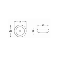 Waskom Luca Sanitair Ceramics Rond 41,5x41,5x12 Keramiek Glans Wit
