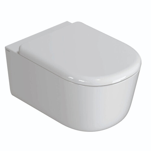 Wandcloset Globo Lalita 54x36 cm Cleanstorm Glans Wit 