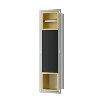 Toiletrolhouder Zonder Klep en Reserverolhouder Inbouw BWS Milan Geborsteld Messing