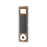 Toiletrolhouder Zonder Klep en Reserverolhouder Inbouw Wiesbaden Rocko Geborsteld Brons Koper