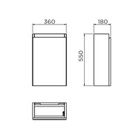 Fonteinset Clou InBe 64x36 Cm Eiken