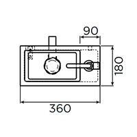 Fonteinset Clou InBe 64x36 Cm Eiken