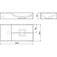 Fonteinset Clou Vale Incl. Toebehoren 7x38 Cm Mat Wit