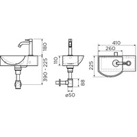 Fonteinset Clou InBe Set 8 Incl. Toebehoren 11x41 Cm Glanzend Wit