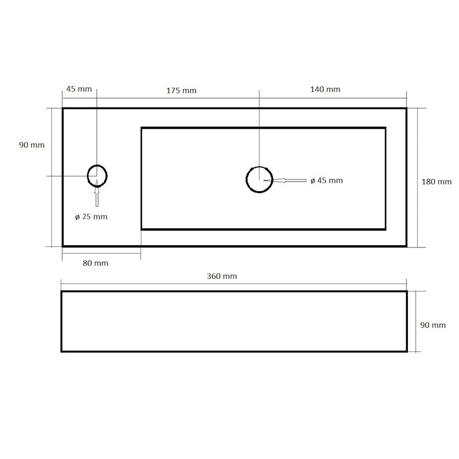 Fontein Best Design Allure 36x18x9 cm Links Marmer White