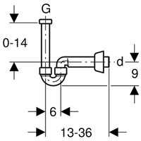Buissifon Geberit Met Muurbuis en 5/4"x40mm Rozet Alpien Wit