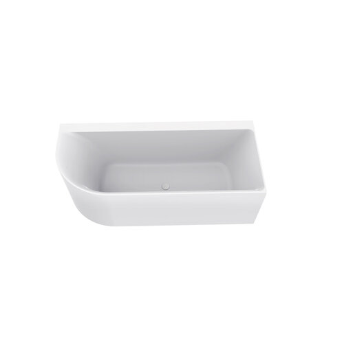 Hoekbad Wiesbaden Zenn 180x80 Cm Met Waste Wit 