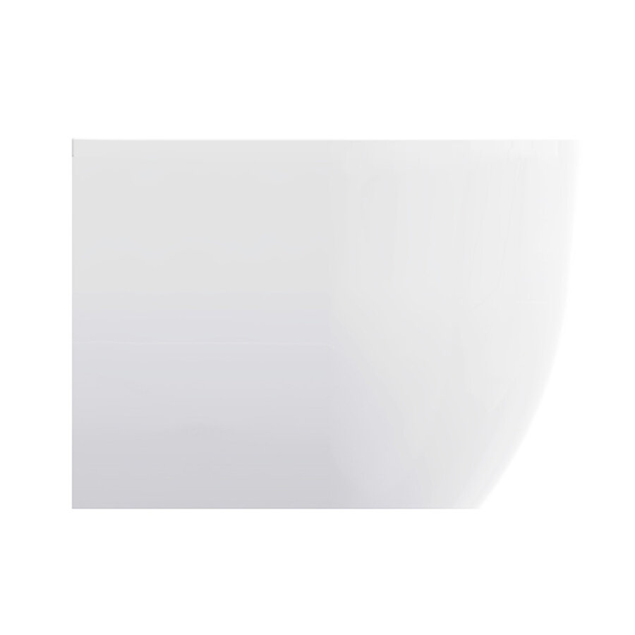 Half Vrijstaand ligbad BWS Jordan 180x80 Cm Wit Waste Wit