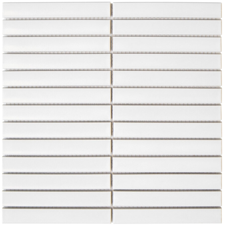 Mozaïek Sevilla Kit-Kat 29.6x29.9 cm Geglazuurd Porselein, Mat White (Prijs per 0.89 M2)