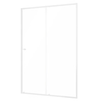 Schuifdeur Voor Nis Sealskin Contour 140x200 cm 6 mm Helder Glas Mat Wit