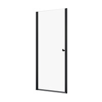 Nisdeur Sealskin Hooked Draaideur in Nis 90x200 cm Helder Glas Mat Zwart