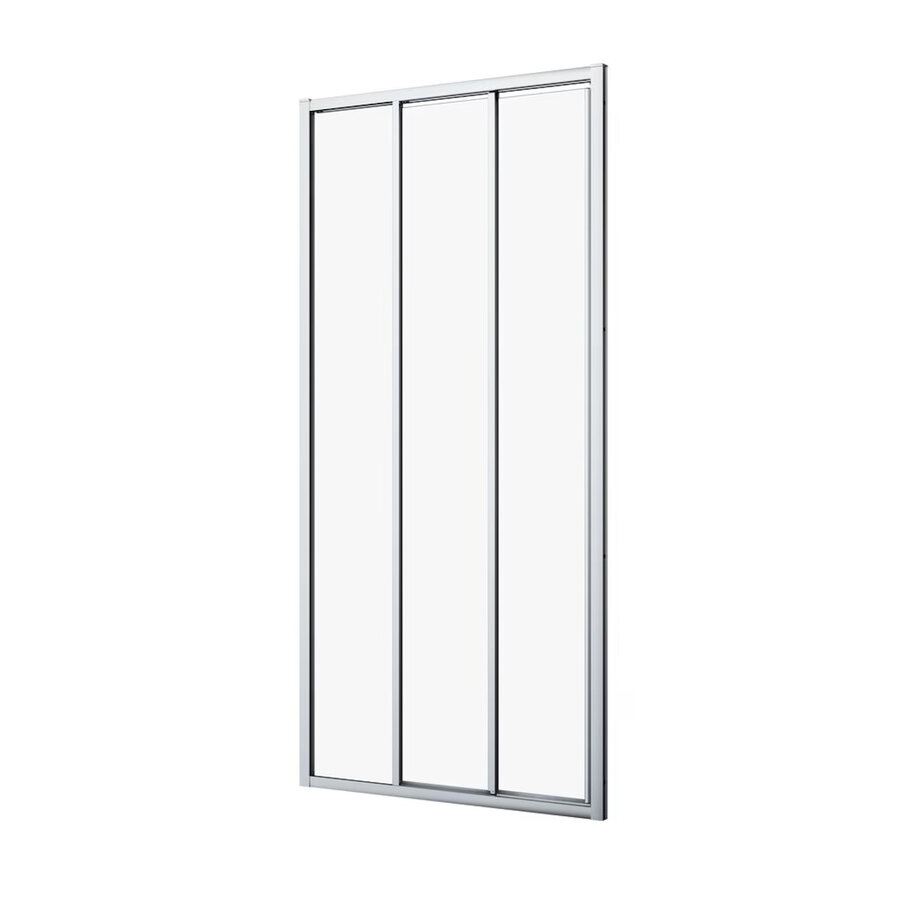 Schuifdeur Driedelig Sealskin Hooked 85x200 cm 6 mm Helder Glas Antikalk Zilver