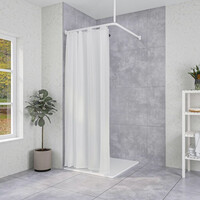 Douchegordijnstangset Sealskin Easy Roll 90x90x90 cm Wit
