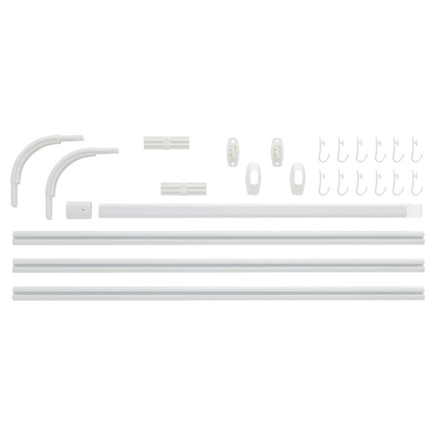 Douchegordijnstangset Sealskin Easy Roll 90x90x90 cm Wit