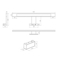 Tiger Ancis LED Spiegellamp 40 cm 4000K Geborsteld Goud