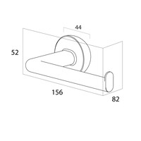 Toiletrolhouder Tiger Cooper Zonder Klep Met L-vorm Goud