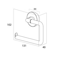 Toiletrolhouder Tiger Cooper Zonder Klep Hangend Goud