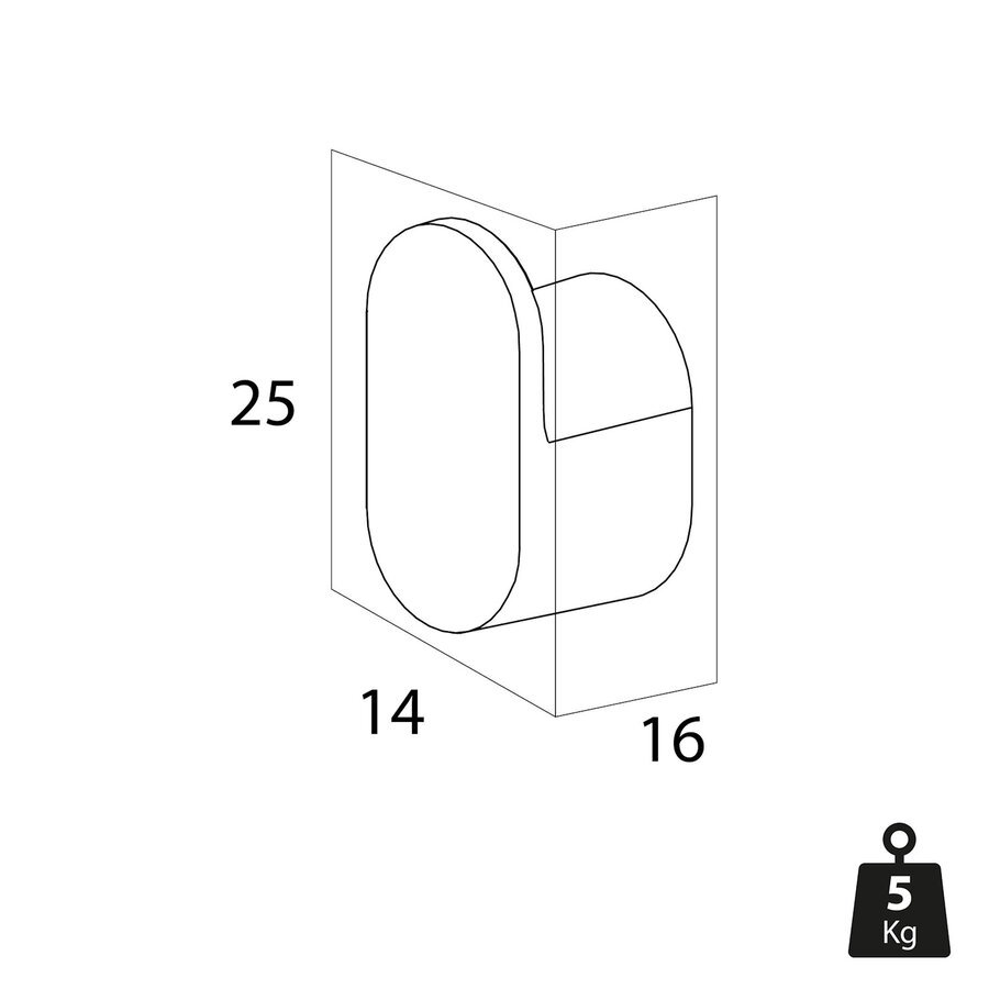 Handdoekhaak Klein Tiger Cooper Goud (2 Stuks)