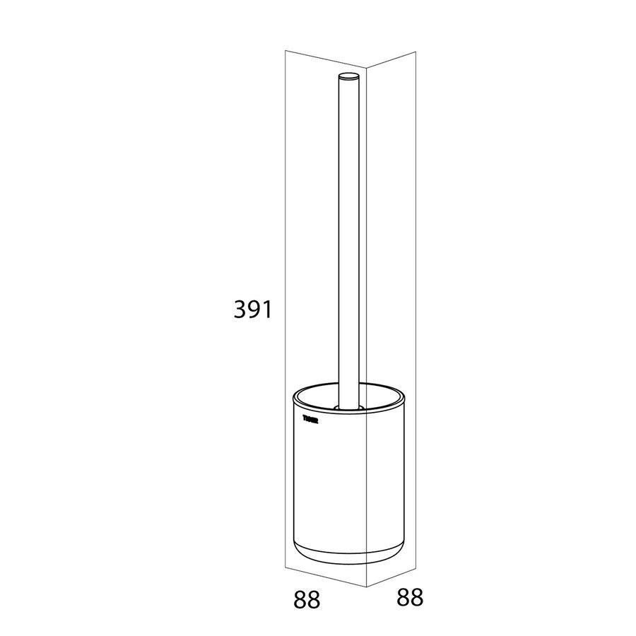 Toiletborstel Tiger Cooper Met Houder Vrijstaand Goud