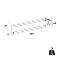 Handdoekrek 2-armig Tiger Cooper Goud