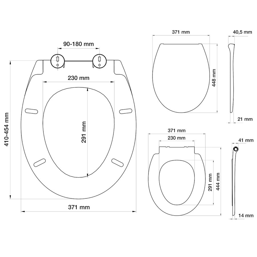 Toiletbril Tiger Aiden Met Softclose en Easyclean Deksel Duroplast Wit