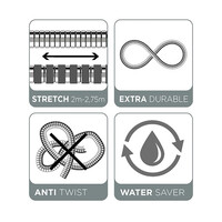 Doucheslang Tiger Excellence Uitrekbaar 200-275 cm RVS Geborsteld