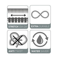 Doucheslang Tiger Excellence Uitrekbaar 150-200 cm Chroom
